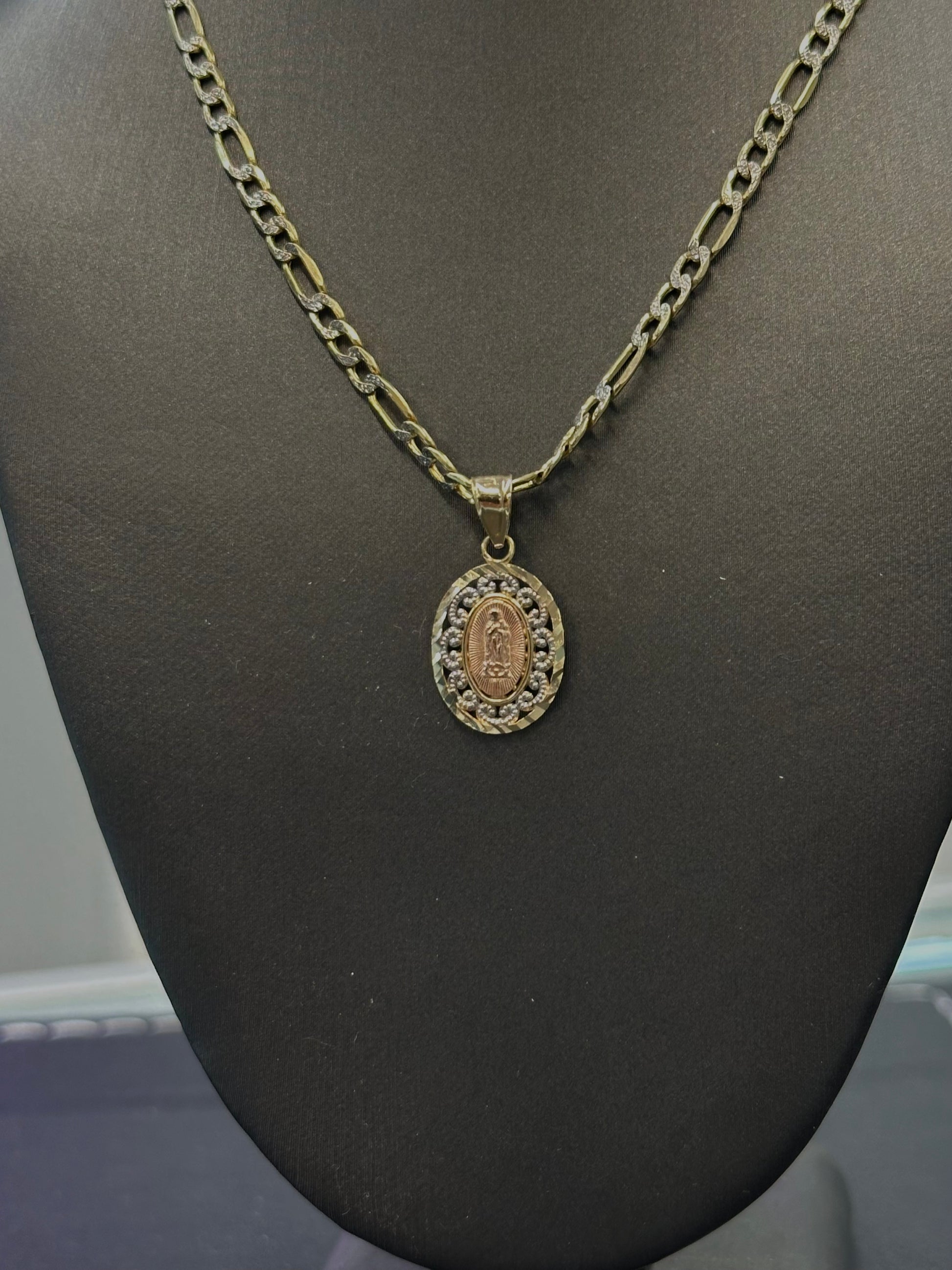 14K Gold Virgencita Pendant