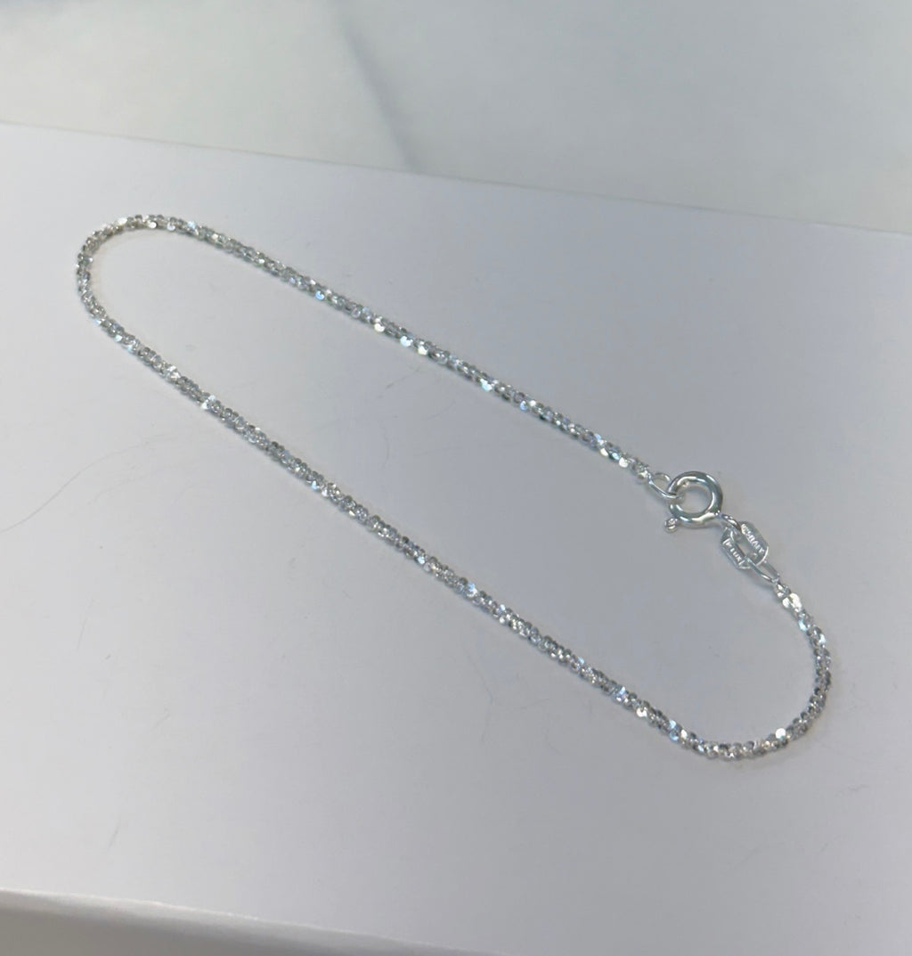 Silver Diamond Cut Bracelet