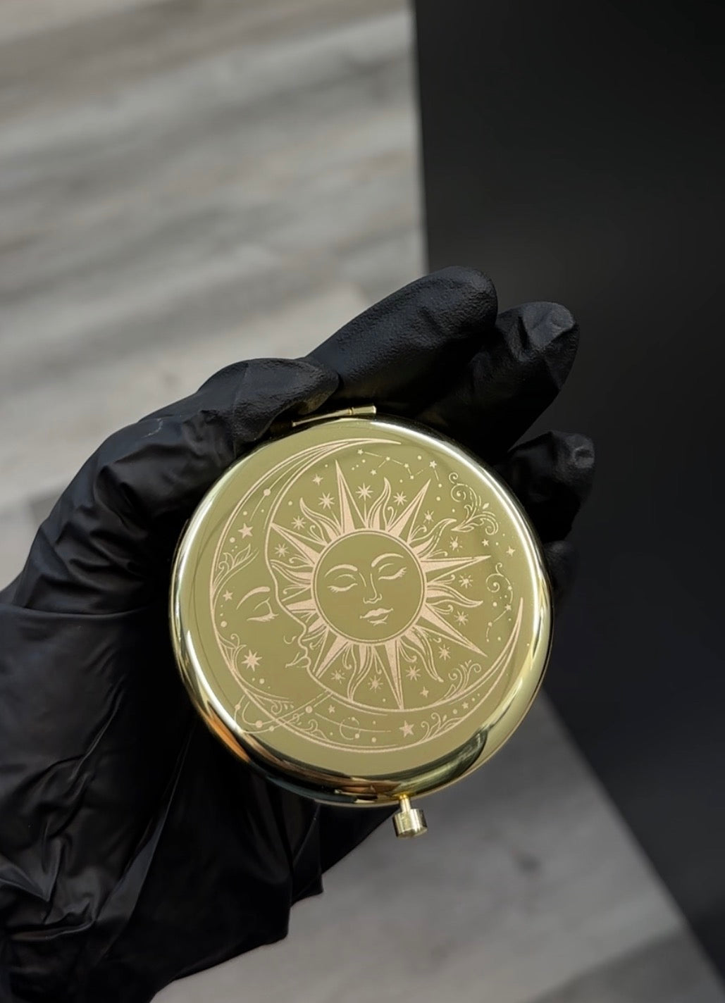 Sun and Moon Compact Mirror