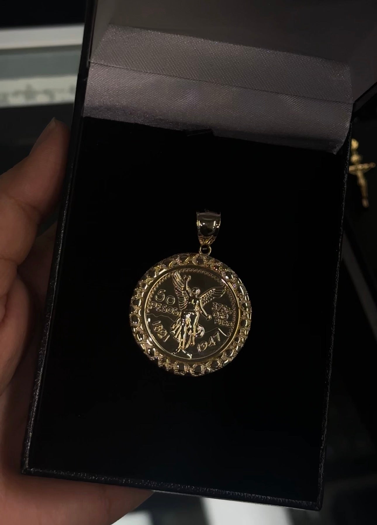 14K Gold Centenario Pendant