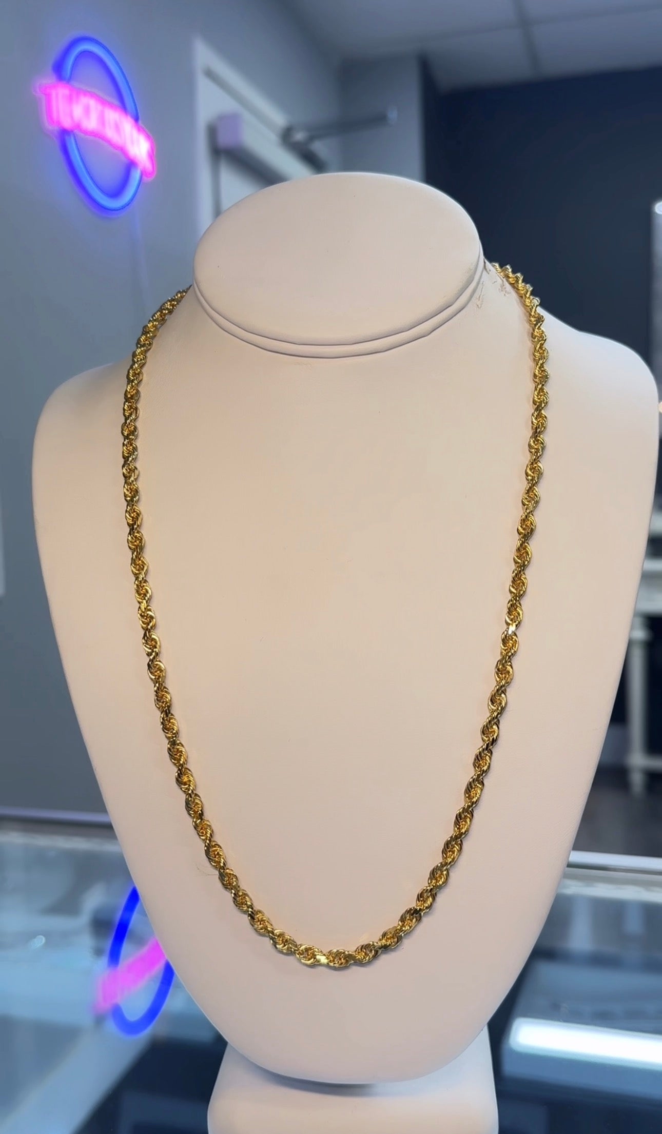 10K Gold Solid Rope Chain