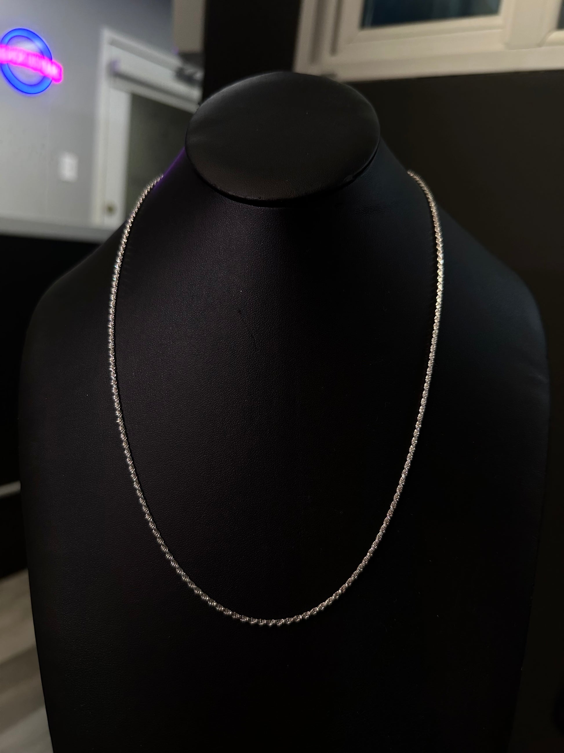 Silver 22Inch Rope Chain