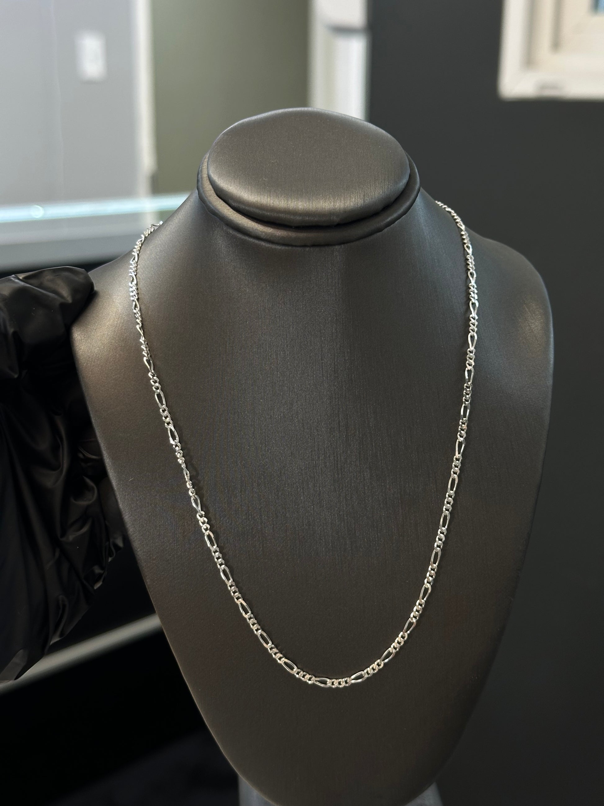 Silver 14Inch / 2mm Figaro Chain
