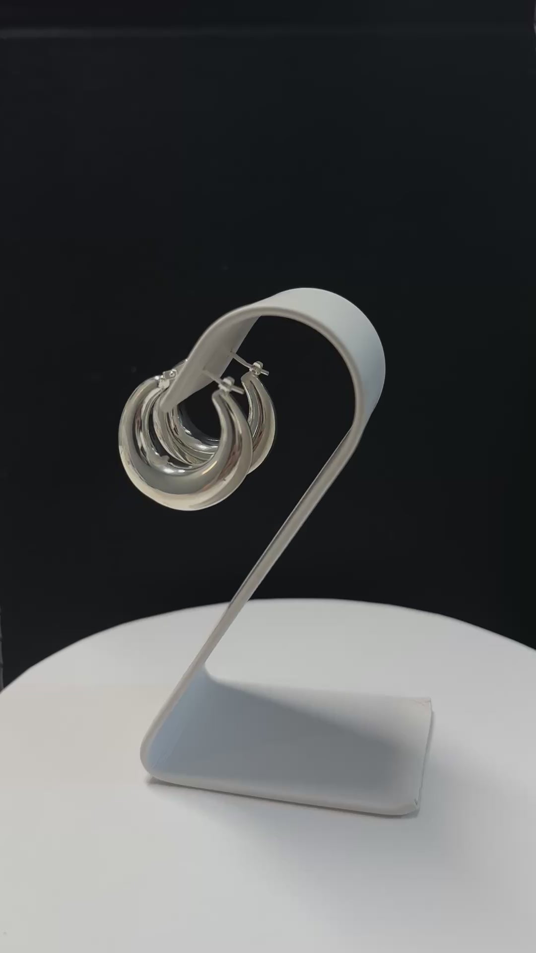 Silver Chunky Hoop Earrings