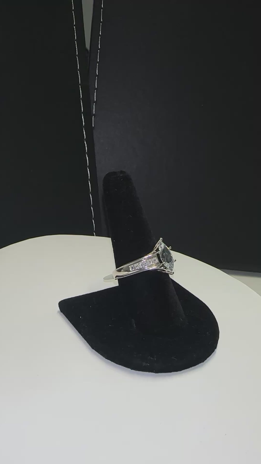 Silver Ring - Marquise Cut CZ
